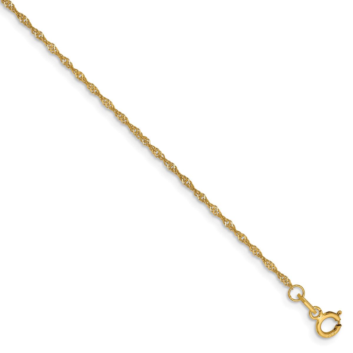 Gold Classics™ 1.10mm. 14k Gold Singapore Chain Necklace