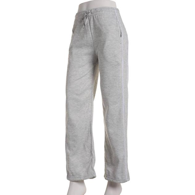 Juniors Green Goddess Fleece Piping Wide Leg Sweatpants