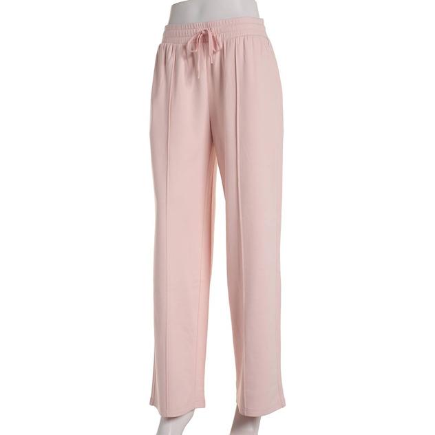 Womens 90 Degree by Reflex Fleece Rib Wide Leg Pintuck Pants