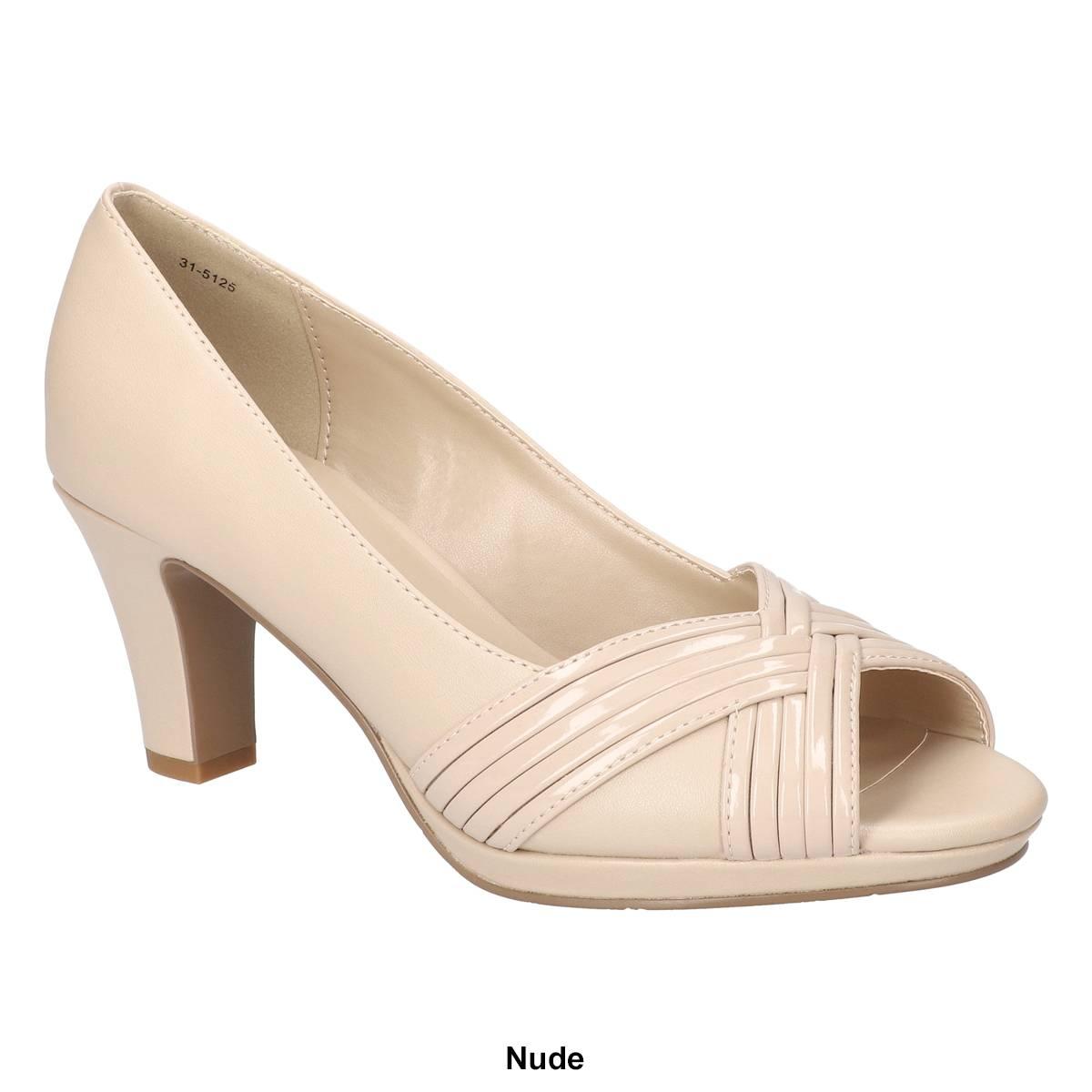 Womens Easy Street Lavish Platform Peep Toe Pumps