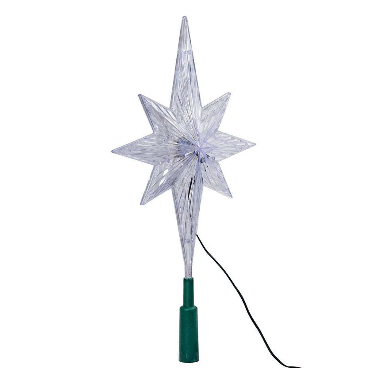 Kurt Adler Polar Star Treetop w/ LED Color-Changing Light