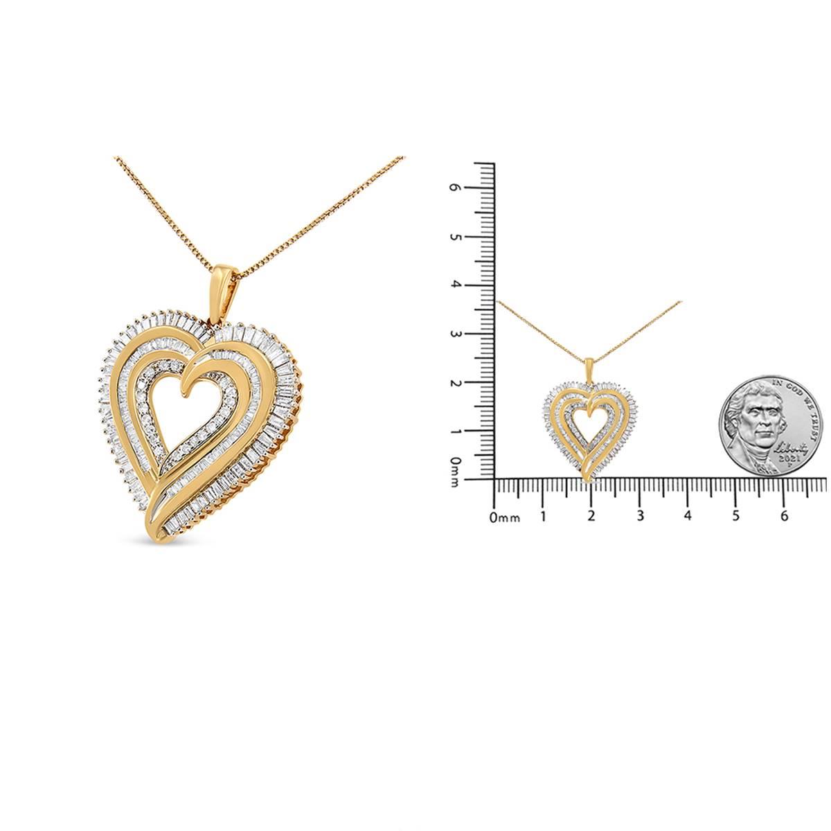 Haus of Brilliance Sterling Silver Diamond Composite Pendant