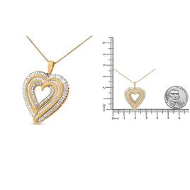 Haus of Brilliance Sterling Silver Diamond Composite Pendant