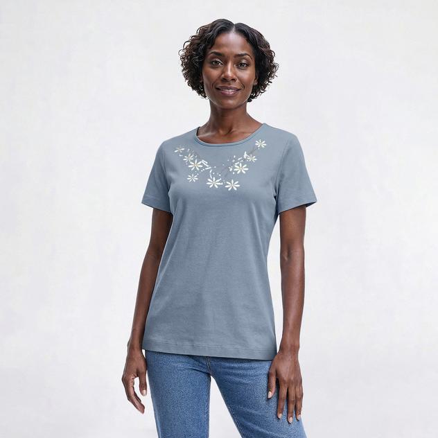 Womens Bonnie Evans Floral Daisy Chain Short Sleeve Tee