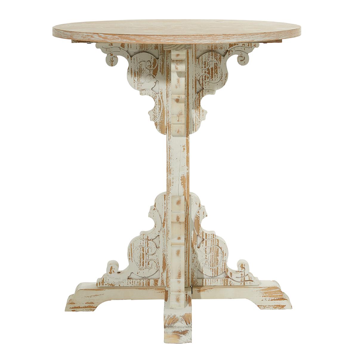 9th &amp; Pike® White Chinese Fir Country Accent Table