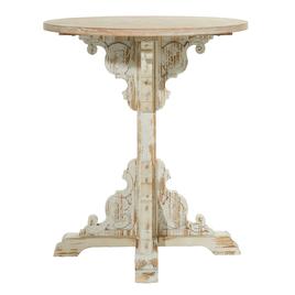 9th &amp; Pike® White Chinese Fir Country Accent Table