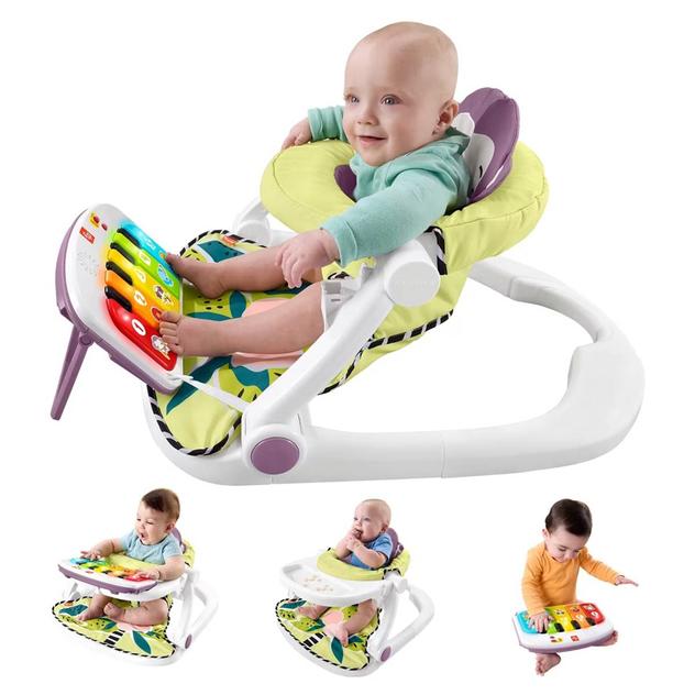 Fisher-Price® Purple Monkey Deluxe Sit-Me-Up with Toy Bar