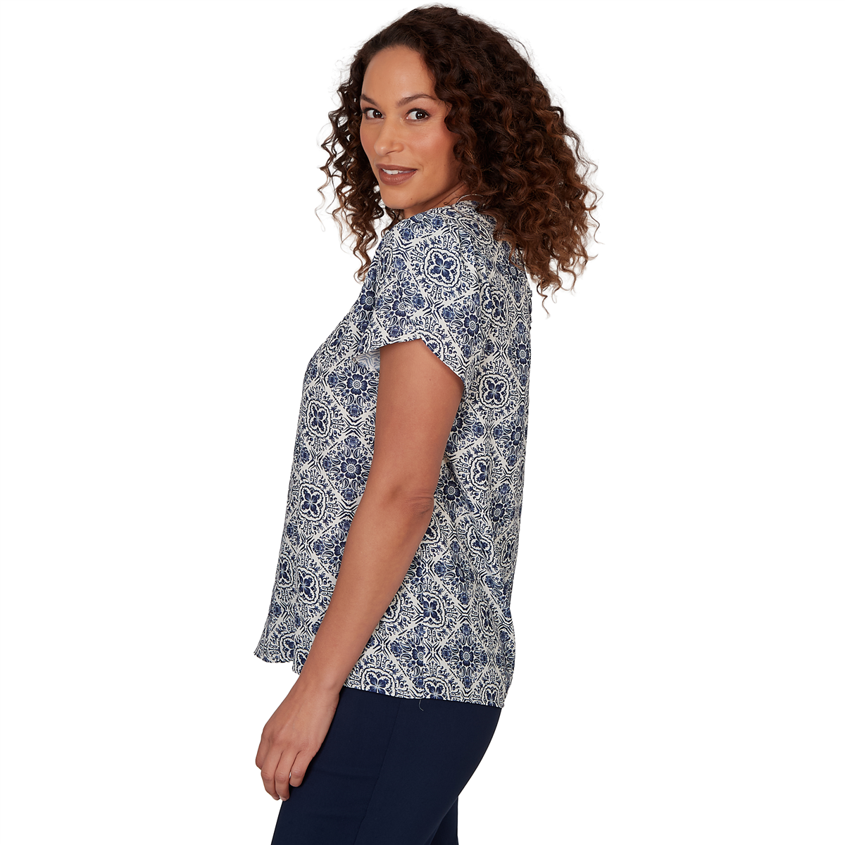 Womens Emaline Summer In The City Short Tulip Sleeve Blouse