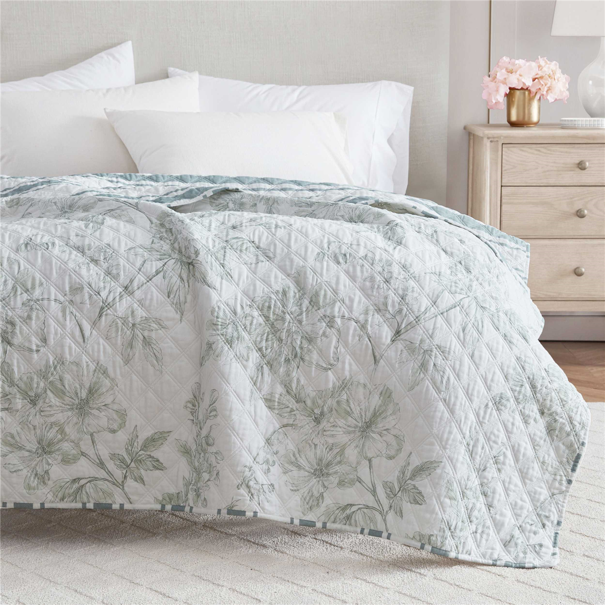 Martha Stewart Vine Flora Throw Blanket