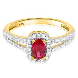 Gemstone Classics™ Created Ruby & Lab Grown Diamond Ring