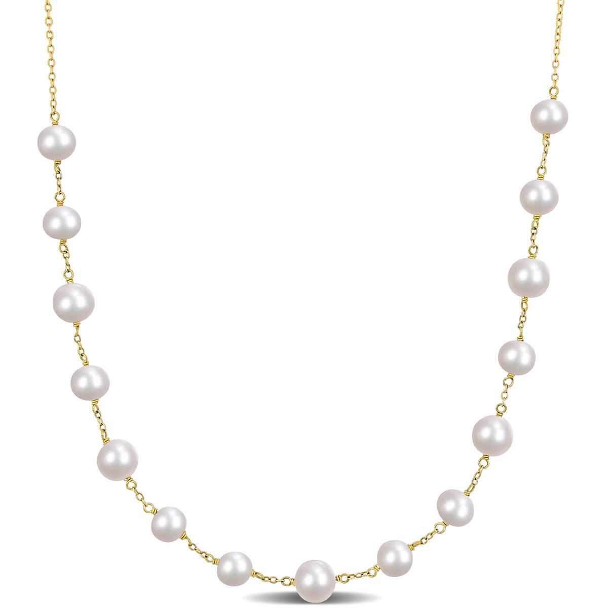 Gemstone Classics(tm) 18kt. Gold Pearl Bead Necklace