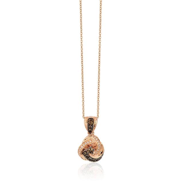 Le Vian® 14kt. Strawberry Gold® Diamond Pendant Necklace