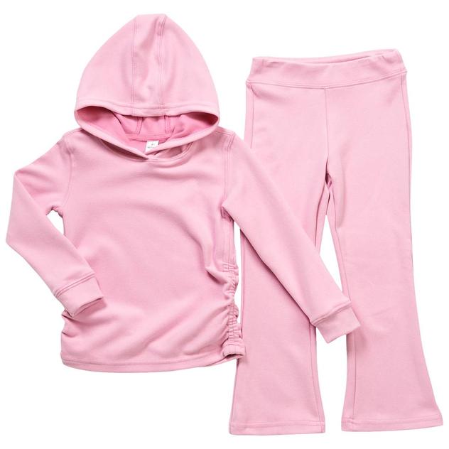 Toddler Girl 90 Degree® by Reflex Ruched Hoodie & Flare Pants Set