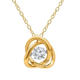 Nova Star(R) Gold over Silver Lab Grown Diamond Knot Pendant
