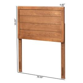 Baxton Studio Seren Walnut Brown Wood Twin Size Headboard