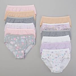 Girls Hanes(R) 12pk. Tagless(R) Neutral Cotton Briefs Underwear