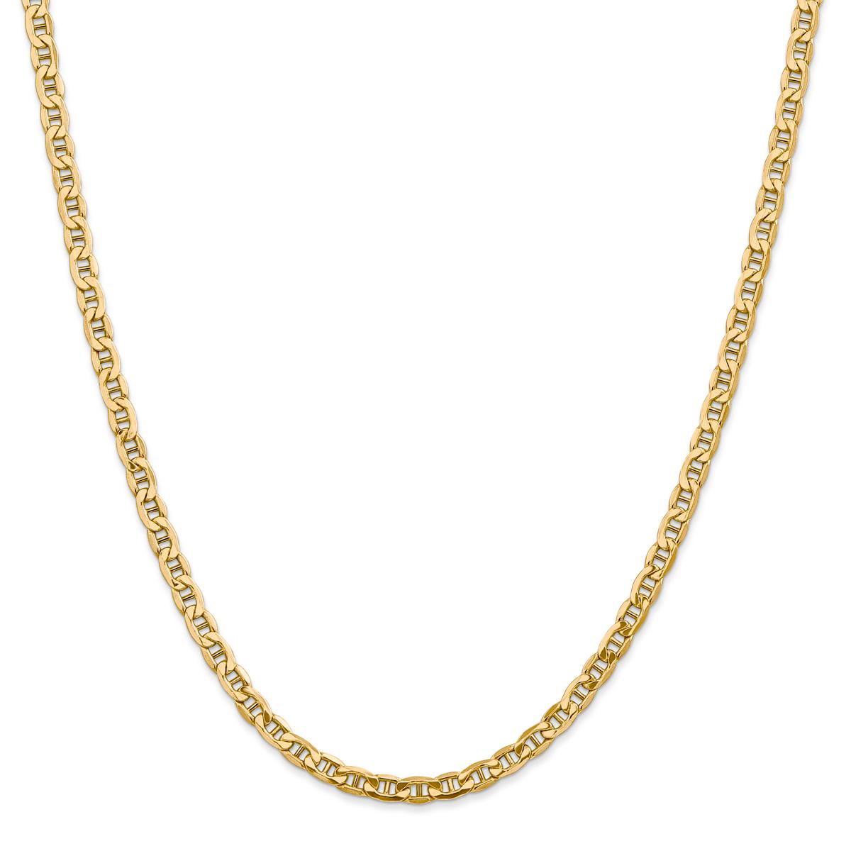 Gold Classics™ 4mm. Semi-Solid Anchor Chain Bracelet