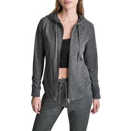 Womens DKNY Sport Space Dye Full Zip Hoodie with Pockets