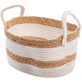 Heritage Small Block Rope Hyacinth Shelf Tote