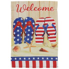 Northlight Seasonal Sandy Beach Welcome Patriotic Garden Flag