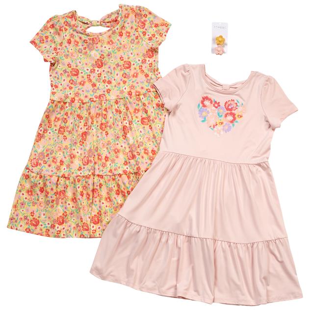 Girls (7-12) BTween® 2pk. Floral Tiered Bow Back Dress