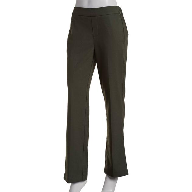 Womens Briggs Solid Pull On Wool Like Wide Leg Pants