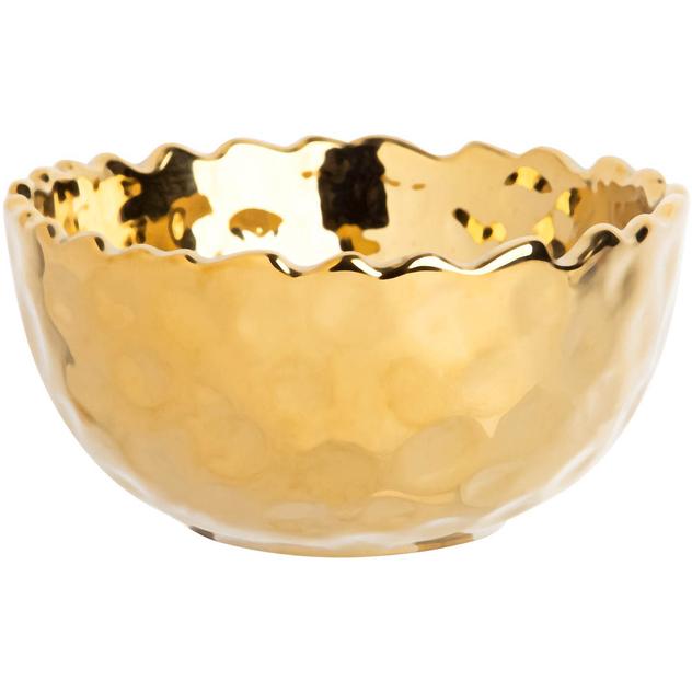 Home Essentials 4" Gold Hammered Tidbit Bowls - Set of 2
