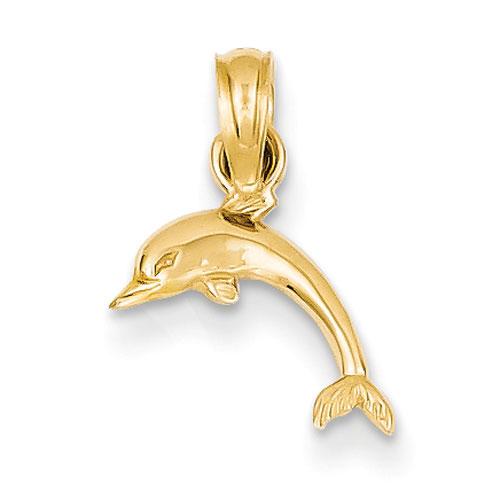 Gold Classics(tm) 14kt. Mini Dolphin Pendant