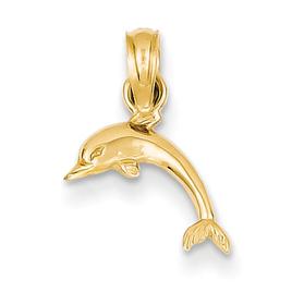Gold Classics(tm) 14kt. Mini Dolphin Pendant