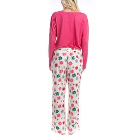 Womens Goodnight Kiss Holiday Pop Up Snowflakes Pajama Set