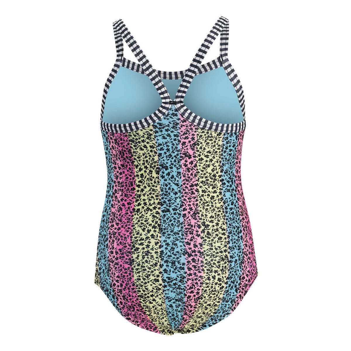 Toddler Girls Dolfin® Floret Criss-Cross One Piece Swimsuit