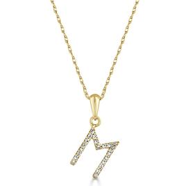 Diamond Classics(tm) 14kt. Gold Initial M Letter Necklace