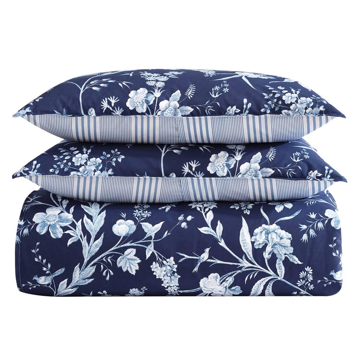 Laura Ashley Branch Toile Cotton Reversible Duvet Cover Set