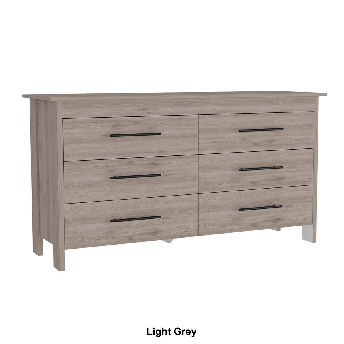 FM FURNITURE Luxor 6 Drawer Double Dresser