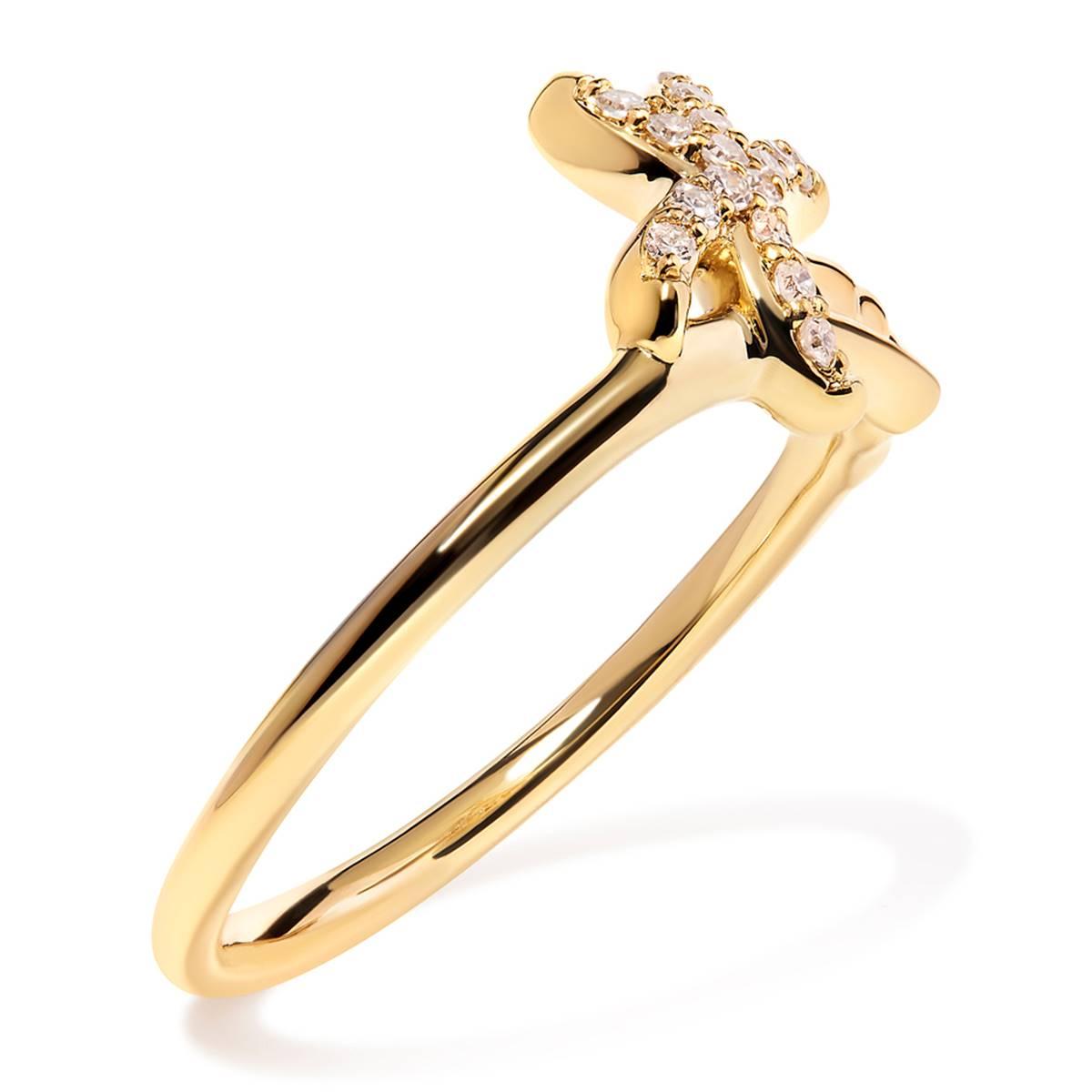 Haus of Brilliance 10kt. Gold 1/10ctw. Diamond Palm Tree Ring