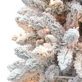 Puleo International 6ft. Pre-Lit Flocked Pine Christmas Tree