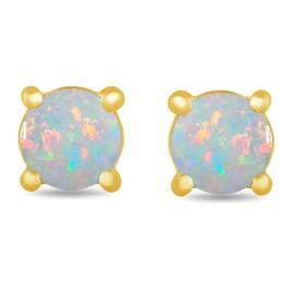 Gemstone Classics™ Gold over Silver Created Opal Stud Earrings