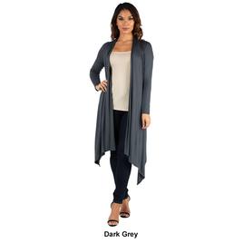Womens 24/7 Comfort Apparel Extra Long Open Front Cardigan
