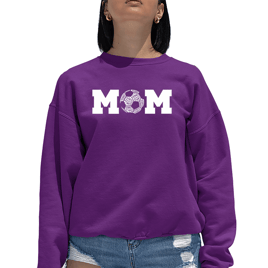 Womens LA Pop Art Soccer Mom - Word Art Crewneck Sweatshirt