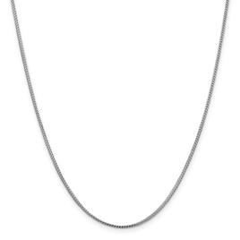 Unisex Gold Classics(tm) 1.0mm. 14k White Gold Solid Franco Necklace