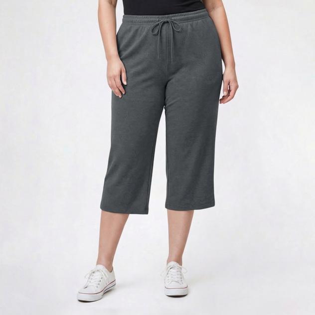 Plus Size Hasting & Smith Drawstring Waistband Knit Capris