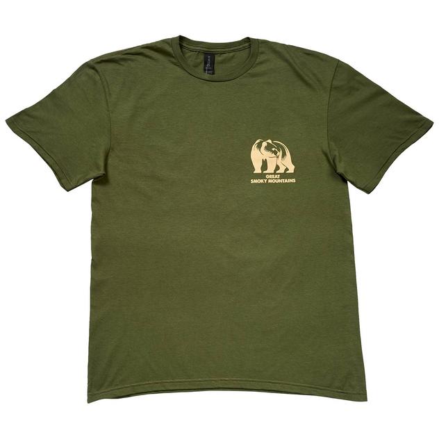 Mens Great Smoky Mountains Short Sleeve T-Shirt - Green