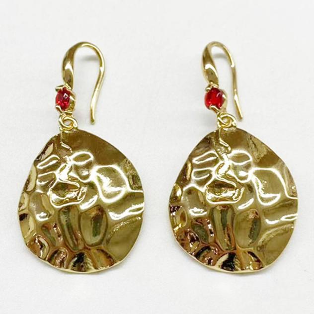 Ashley Cooper™ Gold-Tone & Siam Disc Drop Earrings