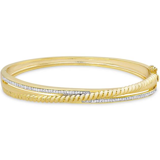 Accents by Gianni Argento Diamond Intertwine Bangle Bracelet