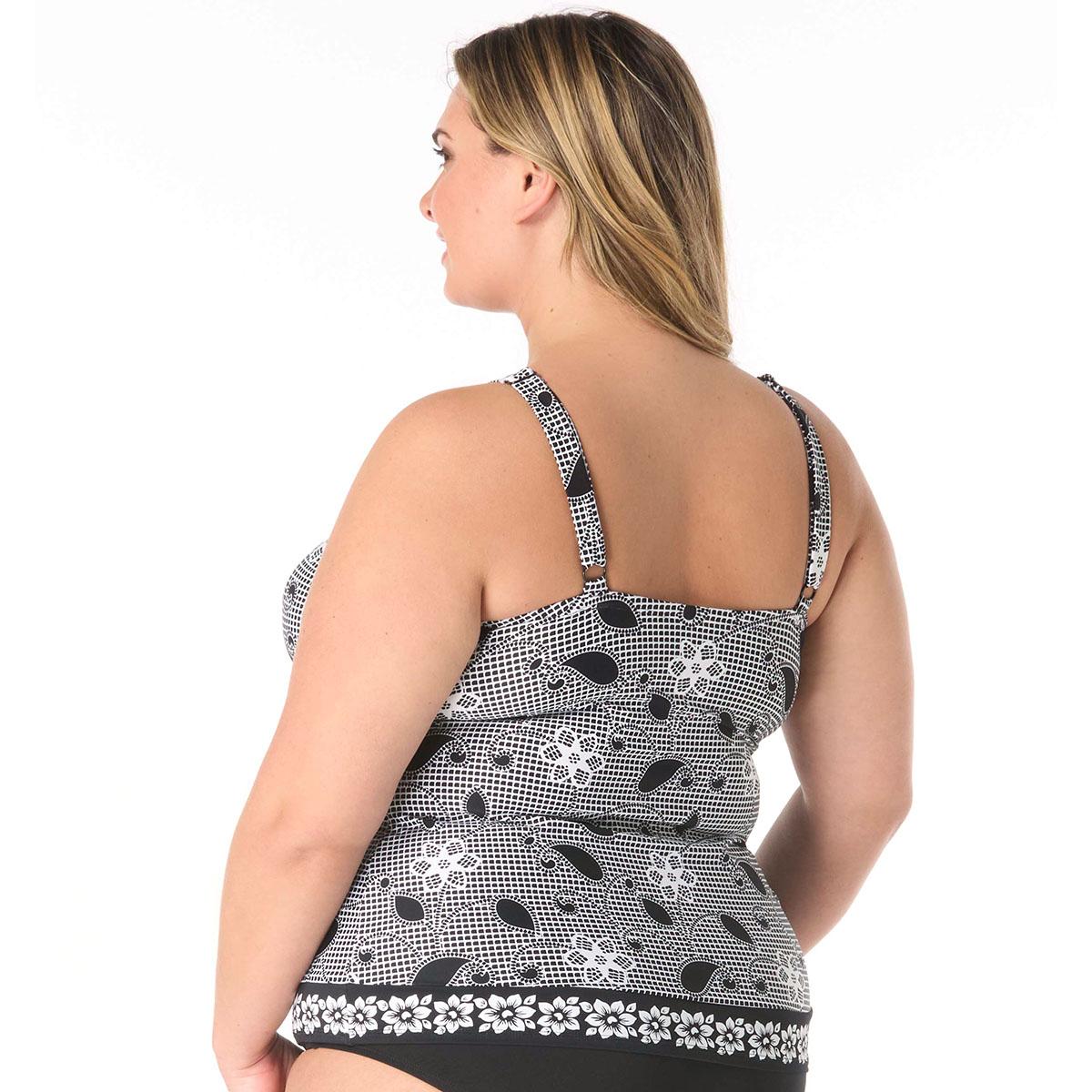 Plus Size Beach House Floral Allure Blair Tankini Swim Top