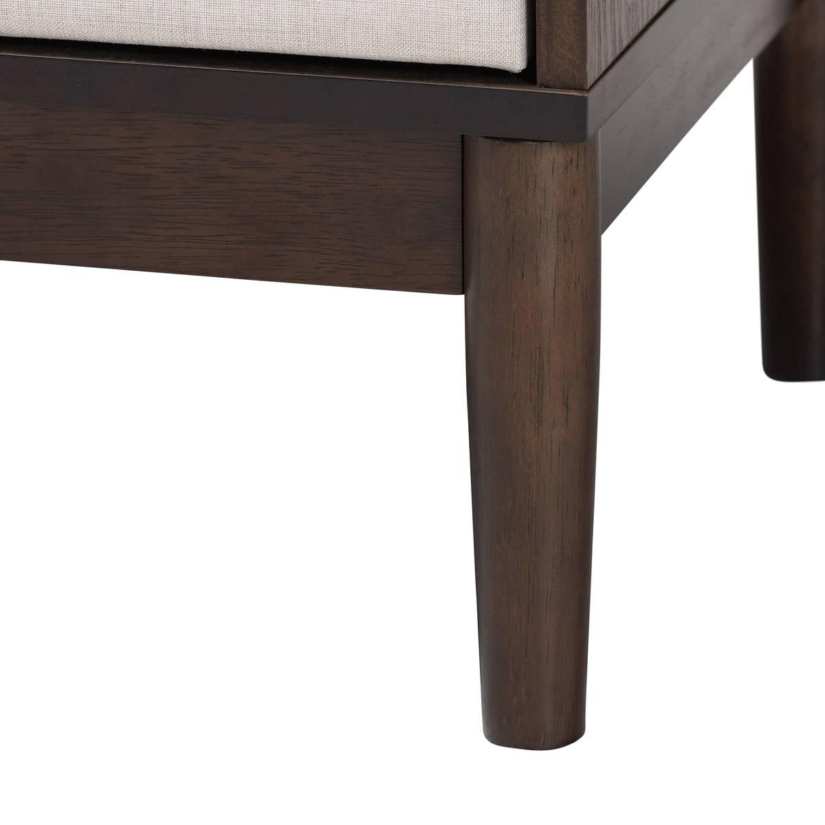 Baxton Studio Nikolai Mid-Century Wood 2-Drawer Nightstand