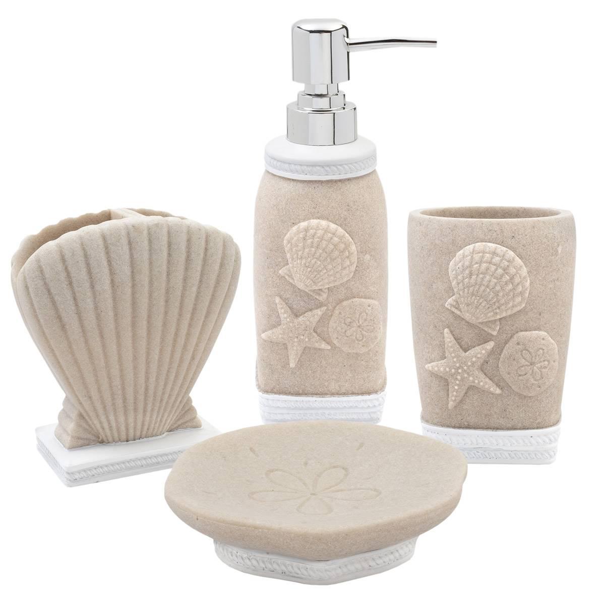 Sweet Home Collection Coastal Shell Toothbrush Holder