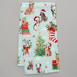 Kay Dee Christmas Pups Dual Purpose Kitchen Towel