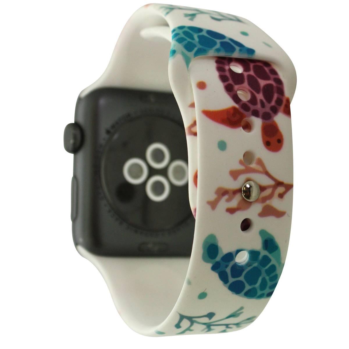 Womens Olivia Pratt™ Apple Watch Band - 8844-TURTLESANDCORAL