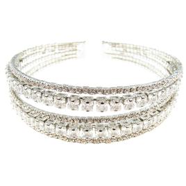 Rosa Rhinestones Silver-Tone Cubic Zirconia & Rhinestone Bracelet